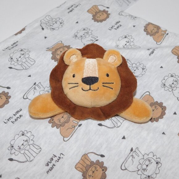 Koala Baby Gray Brown Lion I'm New Here Plush Security Blanket Baby Lovey Nunu - Picture 3 of 7